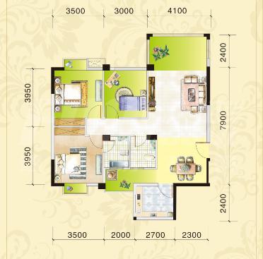二期5栋A1户型建筑面积71.34平方米.png