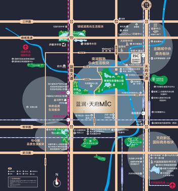 蓝润置汇广场1期区位图