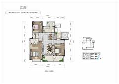 旭辉江山和鸣花园1期3室2厅2卫126.00平户型