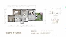 青城·未来院子1期2室2厅1卫86.17平户型