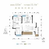 金科博翠山小区1期 4室2厅2卫 122.00平米