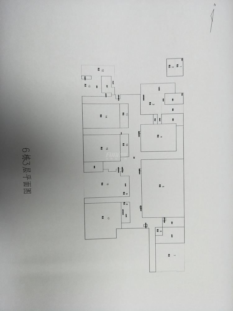 6号楼3层平面图