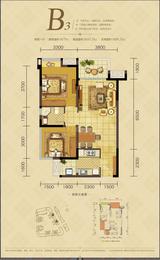 丹郡兰庭1期 2室2厅1卫 79.00平米