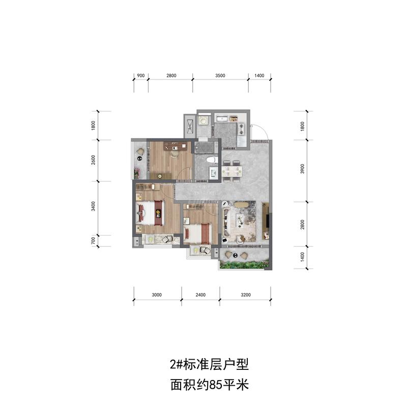 85㎡D户型