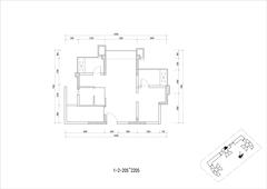 美地西庭1期2室2厅1卫63.00平户型
