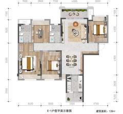 麓山上院1期4室2厅2卫128.00平户型