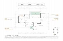 新川锦萃名邸1期3室2厅1卫89.00平户型