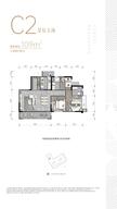 林屿溪1期3室3厅2卫109.00平户型