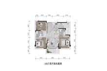 兰庭堰语花园1期3室2厅2卫105.00平户型