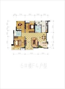邛崃观澜国际3室2厅2卫91.60平户型