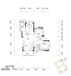 能投·阳光里1期2室2厅2卫108.84平户型