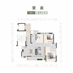 悦山兰庭1期3室2厅2卫95.94平户型
