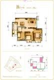 普得先锋国际1期3室2厅1卫82.00平户型