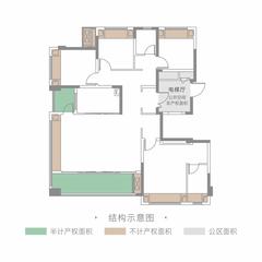 中环臻邸1期4室2厅2卫143.00平户型