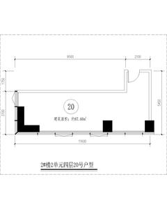 俊屹中心1期67.66平户型