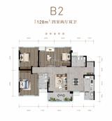西宸春天小区 4室2厅2卫 128.63平米