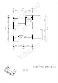 华熙艺术村锦都3室1厅134.02平户型