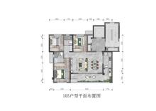锦湖岸小区1期3室2厅2卫105.00平户型