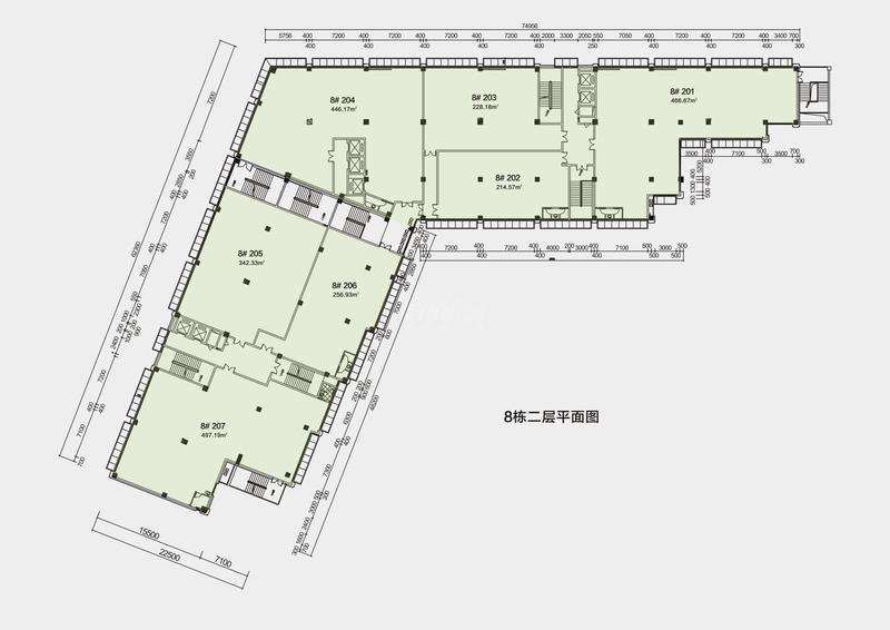 8栋二层平面图