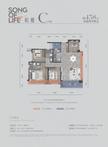 保利椿实九里和颂1期4室2厅2卫138.00平户型