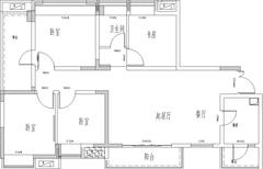 万邦悦城1期3室2厅1卫108.86平户型