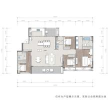 桂语听澜小区1期4室2厅3卫190.00平户型