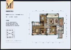 中德英伦世邦F区4室2厅2卫138.00平户型