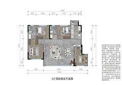 首开中环云樾名邸1期4室2厅2卫124.00平户型