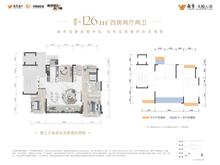 天悦云萃小区1期4室2厅2卫126.00平户型