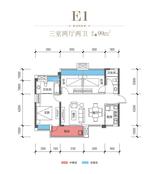 南峰·水岸华府1期 3室1厅2卫 100.34平米