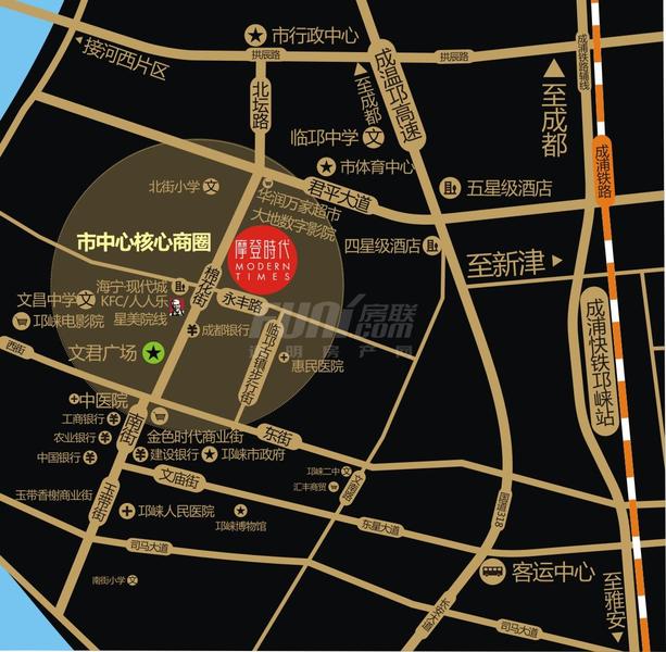 万裕摩登时代区位图
