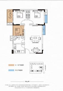 翡翠明庭1期3室2厅1卫86.14平户型
