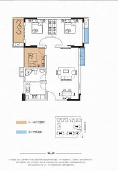 翡翠明庭1期3室2厅1卫86.14平户型