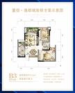 逸都城学府杏林商业中心1期2室2厅1卫78.22平户型