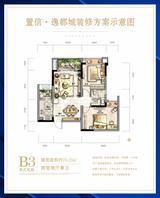 逸都城学府杏林商业中心1期 2室2厅1卫 78.22平米