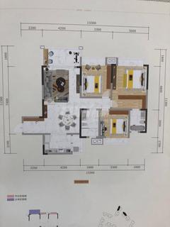 锦德天府2期3室2厅2卫121.00平户型