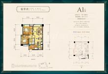 翡翠湾2室2厅1卫73.51平户型