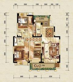 古川上苑3室2厅2卫120.19平户型