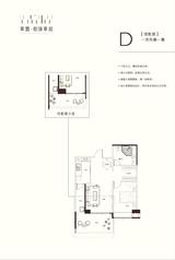 恒大都汇华庭 1室2厅1卫 81.00平米