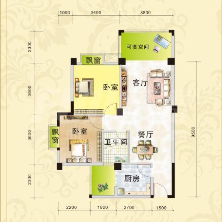 二期8栋B3户型建筑面积73.49平方米.png