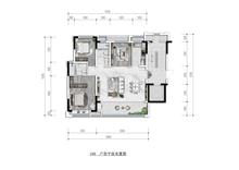 凤栖云璟府1期3室2厅2卫109.00平户型