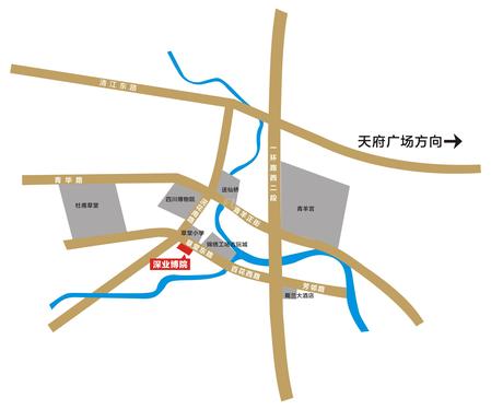 深业博院1期区位图