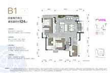 隆腾公园城4室2厅2卫124.00平户型