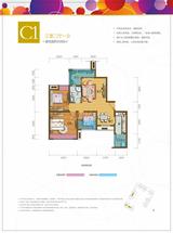 金辉悦府 3室2厅1卫 89.00平米
