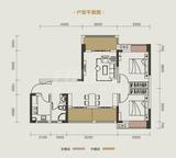 中筑西府兰庭 3室2厅1卫 84.90平米