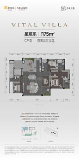 华润置地成都天宸上院1期 4室3厅3卫 175.00平米