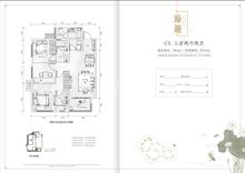 万科城3期（臻园）3室2厅2卫90.00平户型