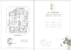 万科城3期（臻园）3室2厅2卫90.00平户型