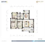 清江花都1期 3室2厅2卫 124.00平米