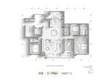 中海锦叁号名邸1期4室2厅3卫198.00平户型